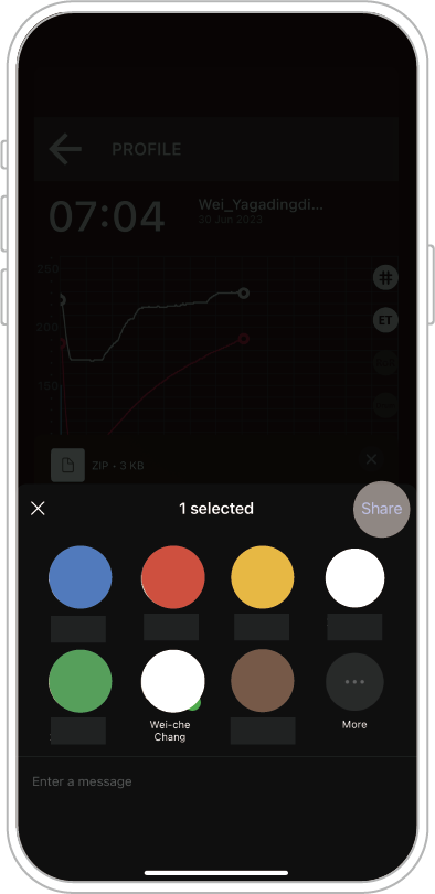 如何 LINE 分享烘焙曲线 [ iOS ]