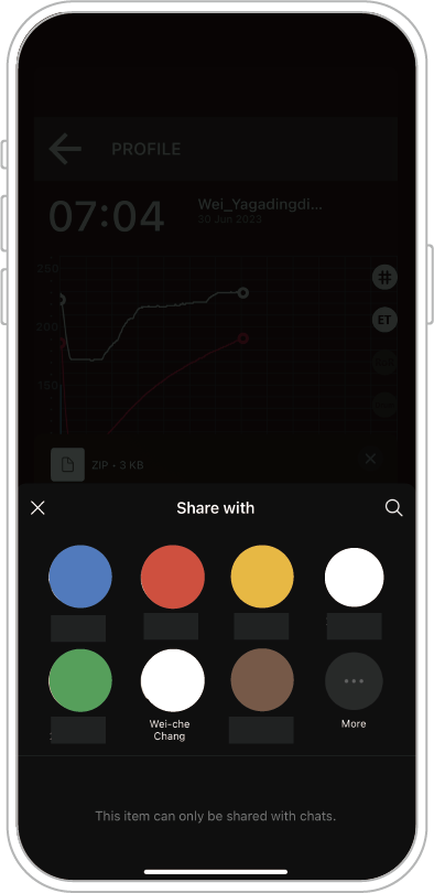 如何 LINE 分享烘焙曲线 [ iOS ]
