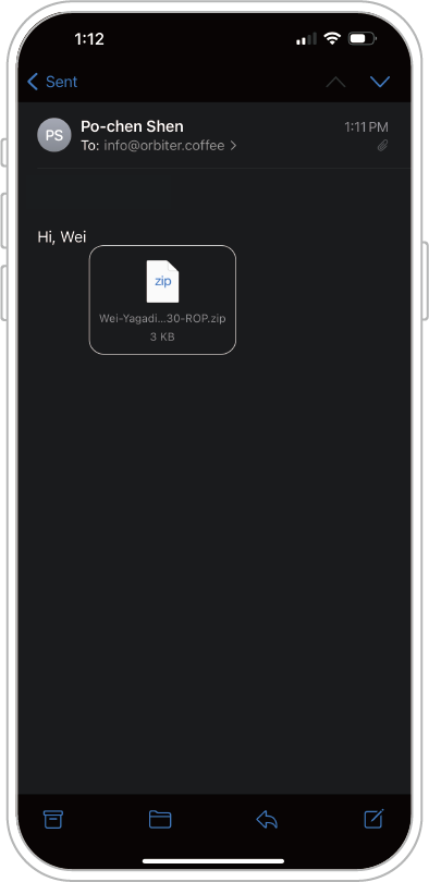 如何 E-mail 分享烘焙曲线 [ iOS ]