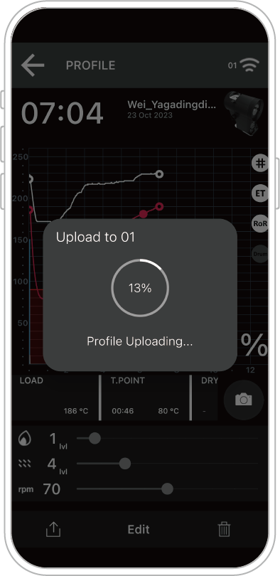 如何将 APP 烘焙曲线（Profile）上传至 OB-1 本机