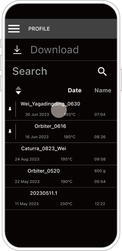 如何 E-mail 分享烘焙曲线 [ iOS ]
