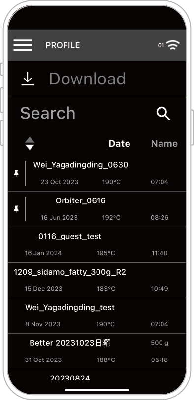 如何将 APP 烘焙曲线（Profile）上传至 OB-1 本机